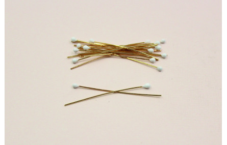 Alfiler cabeza redonda y esmaltada 2mm*40mm Blanco