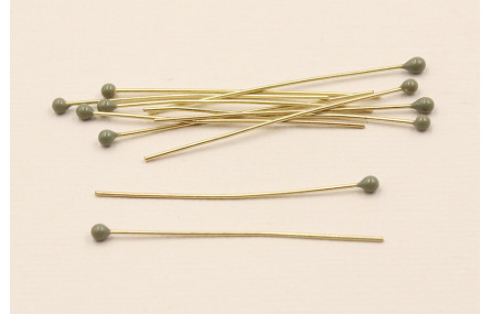 Alfiler cabeza redonda y esmaltada 2mm*40mm Gris