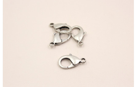 CIERRE MOSQUETON 27*15mm PLATA VIEJA