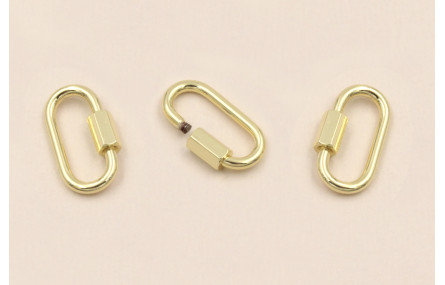 Acero Inox. Cierre eslabon 20*10mm Oro 