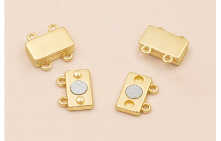 Cierre Imantado rectangular 14*7mm Oro Mate