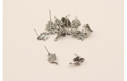 Pendiente Hoja 10*8mm Plara Vieja