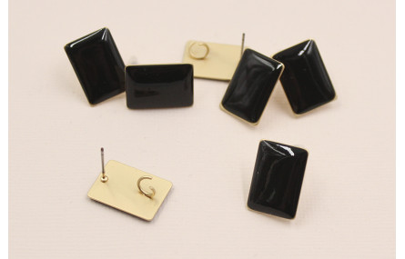 Perno rectangulo esmaltado 17*13mm Negro