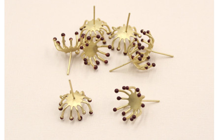 Perno estambres 13mm puntas esmaltadas Granates