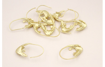 Pendiente Lagarto 30*15mm Dorado Mate