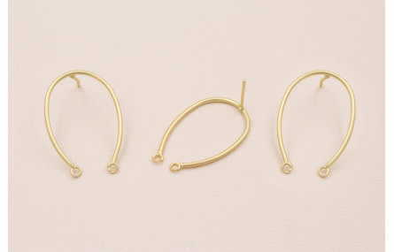 Perno herradura 30*18mm Baño Oro Mate