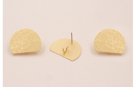 Perno semi disco satinado 25mm diámetro Oro Mate 