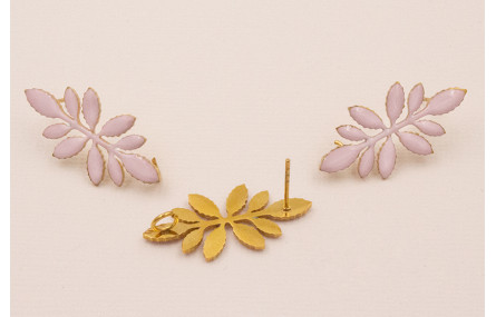 Perno 30*12 Pétalos esmaltados Lila