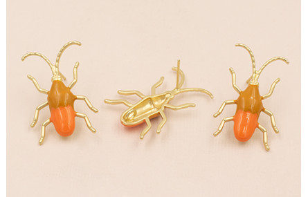 Insecto antenas 30*20 esmalte Marrón y Naranja