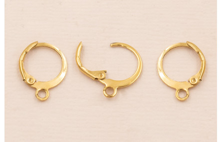 Pendiente Acero inox. 316L 10*10mm Oro