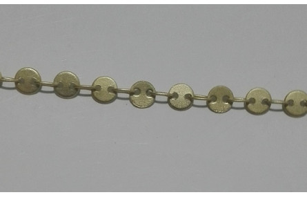 Cadena Chapitas Oro Mate