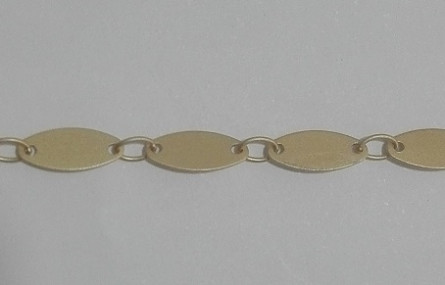 Cadena Ovalos de 9*4mm Oro Mate