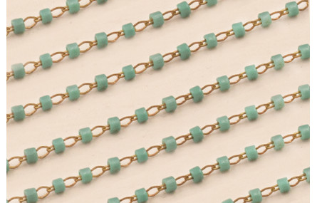 Cadena engarzada Miyuki Delika Turquesa DB2131
