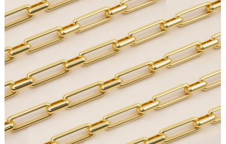 Cadena eslabon de 10 y 28*12*3mm Oro
