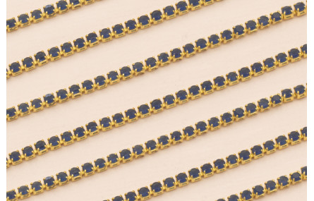 Cadena Strass Critstal 2mm Azul intenso