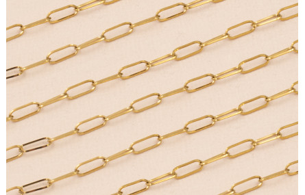 Cadena Acero Inoxidale eslabón 6*3mm Dorado