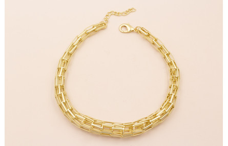 Collar completo Piezas Tubulares 40cms Oro Mate