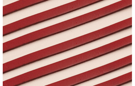 Cuero plano 6mm Rojo