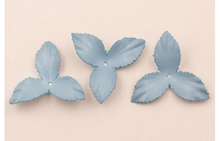 Flor pétalos relieve 45mm diam. Azul 