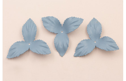 Flor pétalos relieve 60mm diam. Azul 