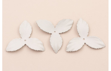 Flor pétalos relieve 45mm diam. Blanco