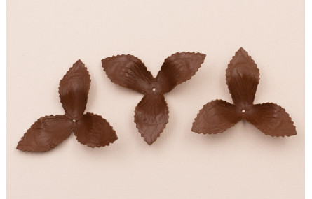 Flor Cuero acampanada 45mm diametro Marrón