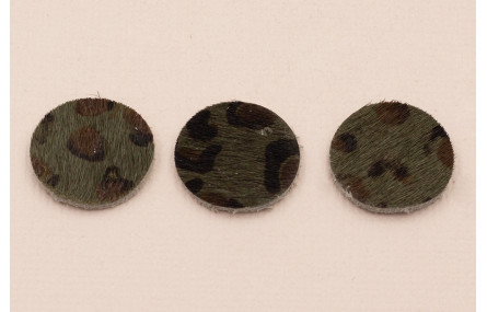 Disco Piel tintada 17mm Leopardo Gris