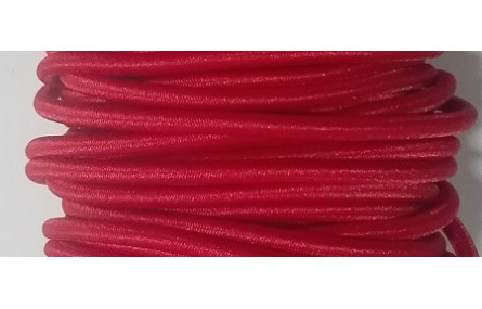Cordón Goma Alta Calidad 3mm ROJO CORAL