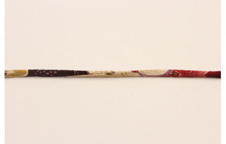 Lazo Tubo Kimono 3mm Granates, verdes y cremas