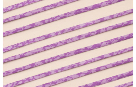 Lazo 4mm Liberty Flores Morados y Lilas