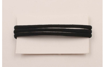 Cordón retorcido 4mm Negro