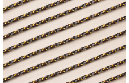 Driza 2mm Hilo Metálico Marrón, Gris y Dorado