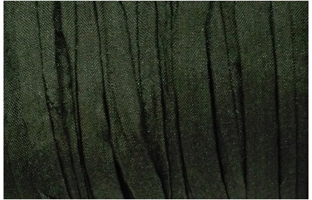 Cinta de seda Natural cosida 5-7mm verde oscuro