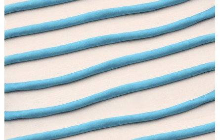 Cordón de SEDA 3mm relleno color Turquesa