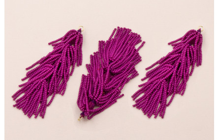 Fleco Cascada de Abalorio 80mm Purpura