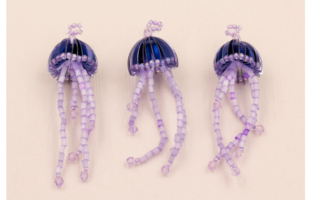 Medusa de Abalorios 50*15mm Morado y lila