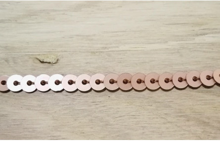 Tira de lentejuelas de 4mm Cobre