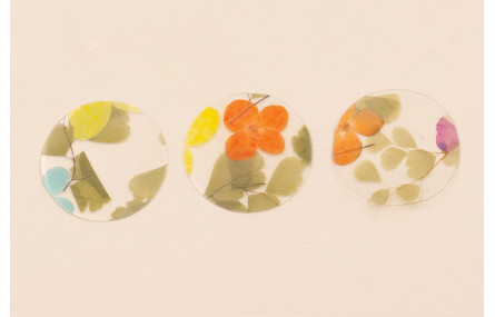 Lentejuela Disco 28mm con Flor Natural Mezcla