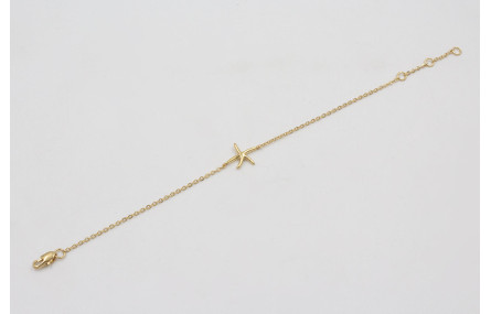 Pulsera ORO 18K-3 micras cadena eslabón pequeño y 