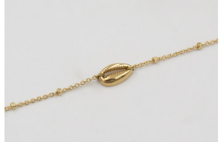 Pulsera ORO 18K-3 micras cadena micro bola y entre