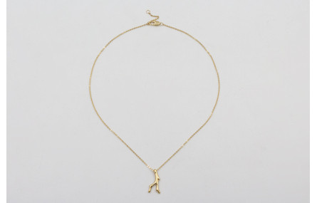 Collar ORO18k-3 micras cadena eslabón pequeño con 