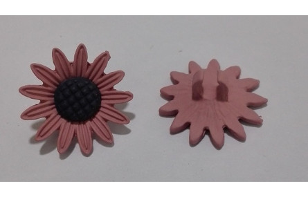 Flor esmaltada de 20mm Rosa