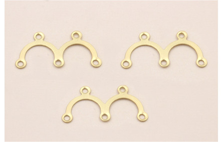 Cuenta Doble puente 20*10mm Dorado Mate