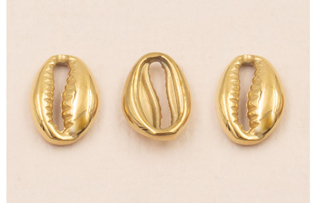 Concha Acero Inox. 10*6mm Oro