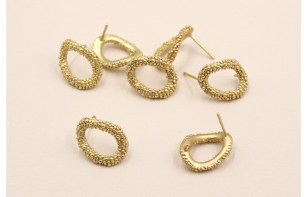 Pendiente Aro pata Pulpo 18*14mm Dorado Mate