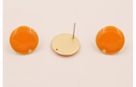 Perno Disco esmaltado 14mm Dorado Mate y  Caldera