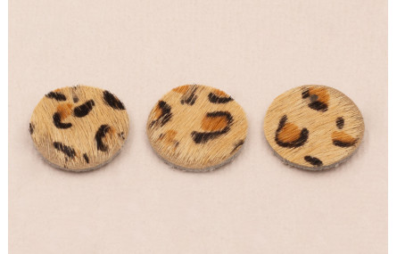 Disco Piel tintada 17mm Leopardo