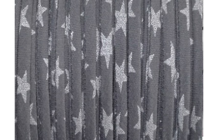 Lazo espaqueti 4mm liberty estrelas grises