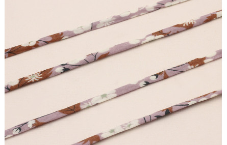 Lazo Liberty 4mm Lila con Flores