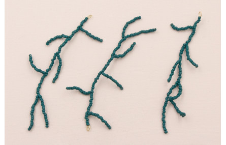 Rama Coral de Abalorio 11cms Azul turquesa